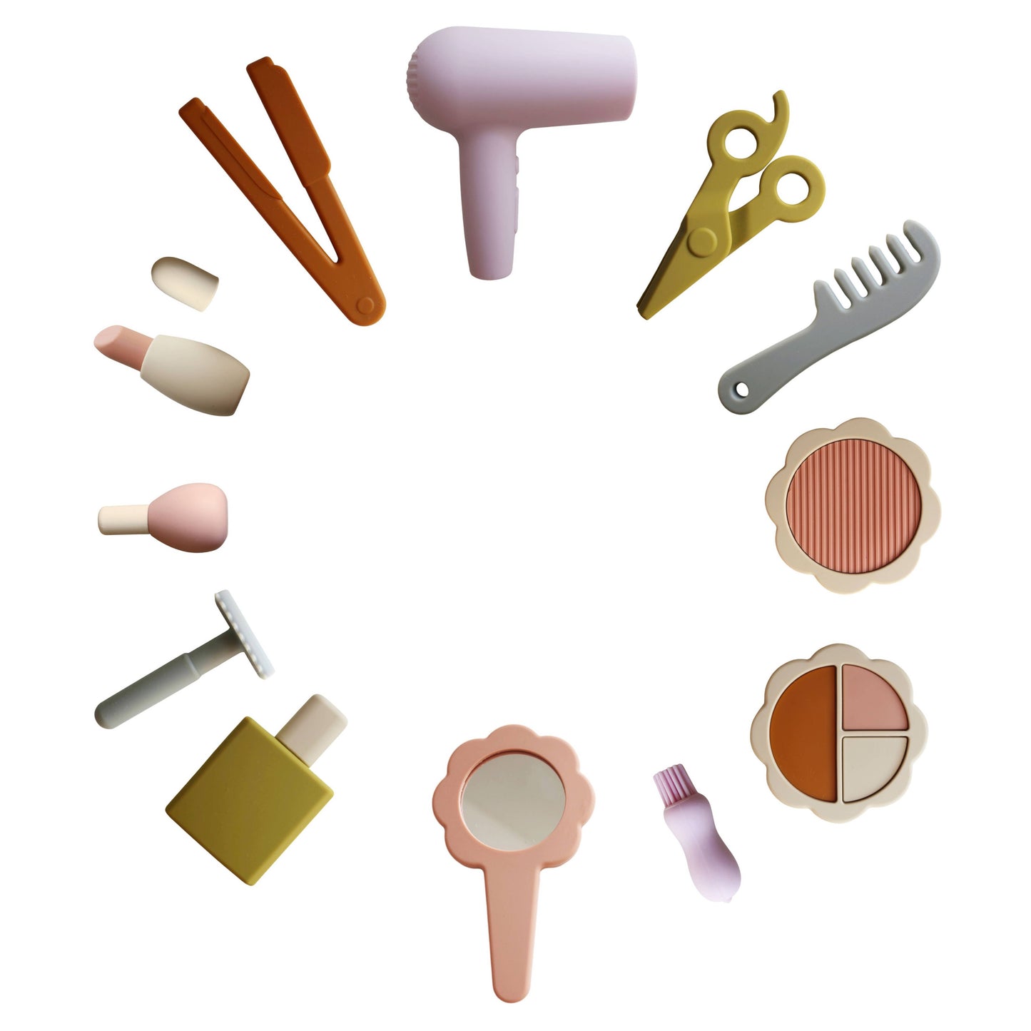 silicone hair and makeup play set