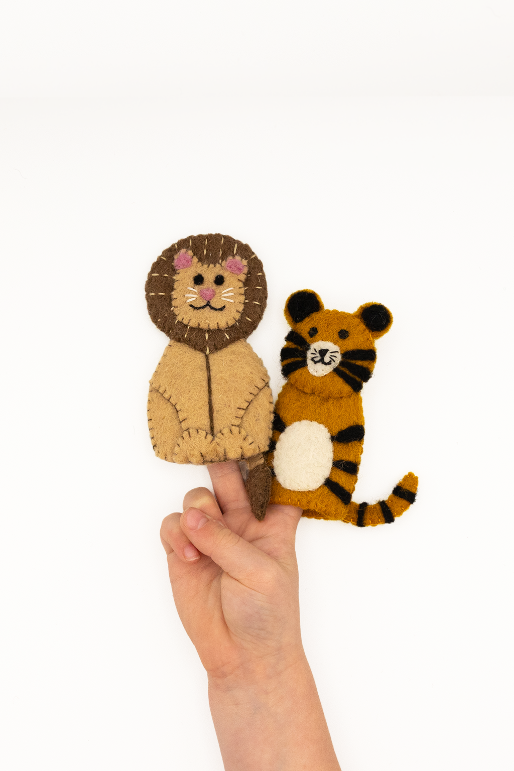 finger puppet - tiger and lion