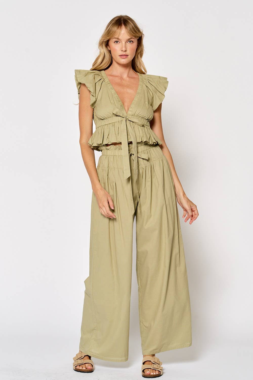 woven drawstring pants