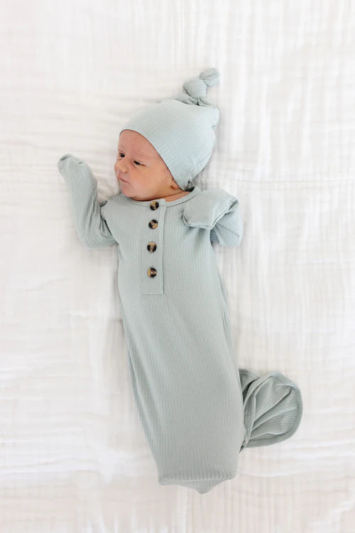 bailey ribbed knotted gown