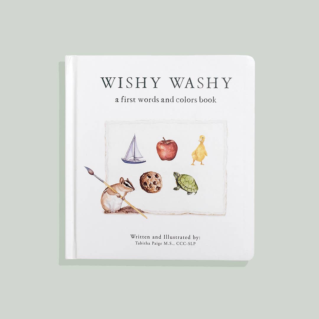 wishy washy: a board book of first words and colors
