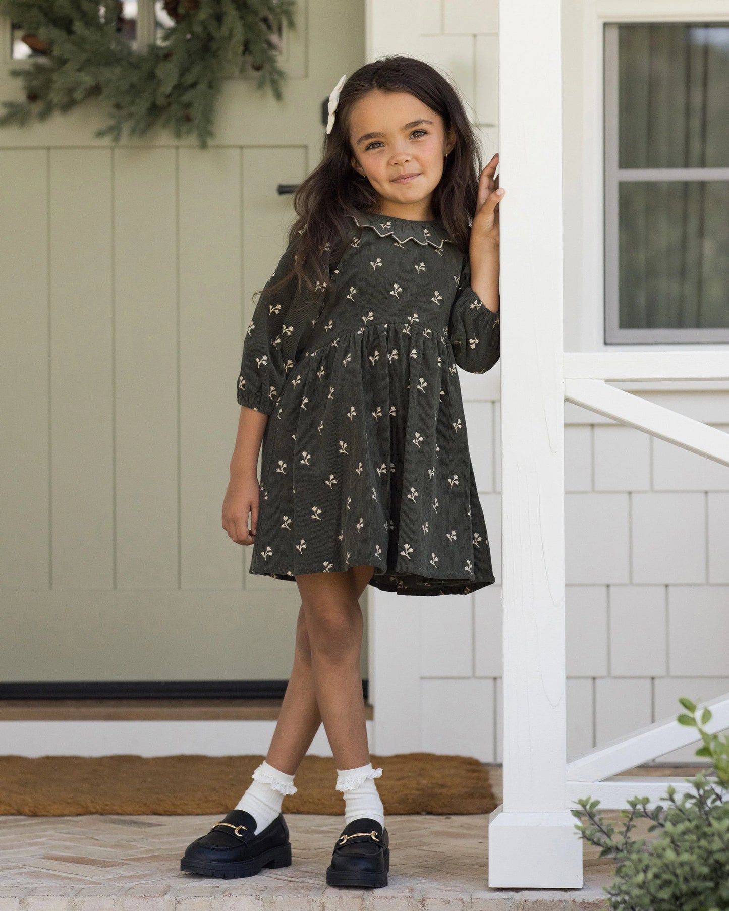 freya dress blossom embroidery
