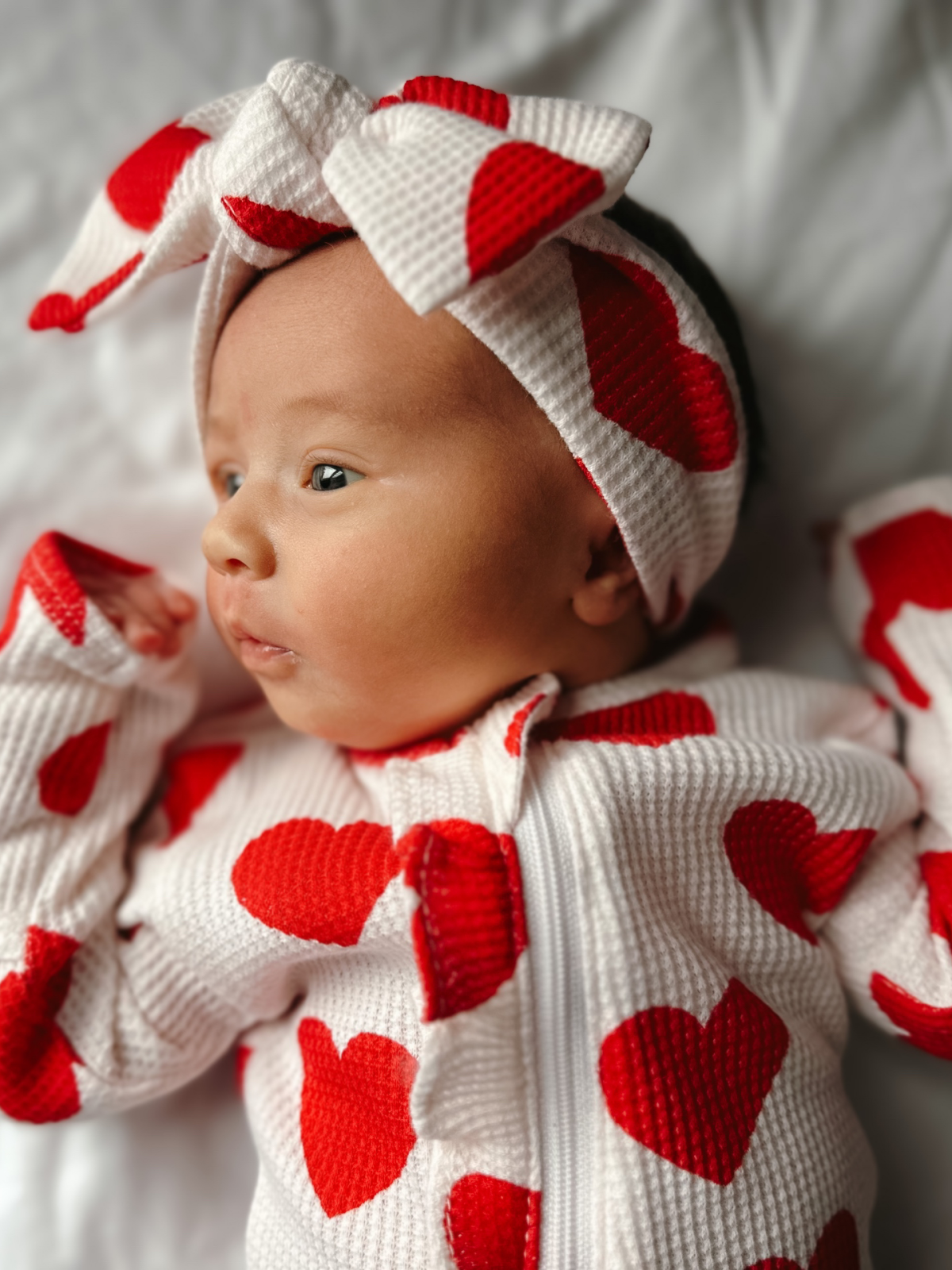 red heart organic waffle knot bow