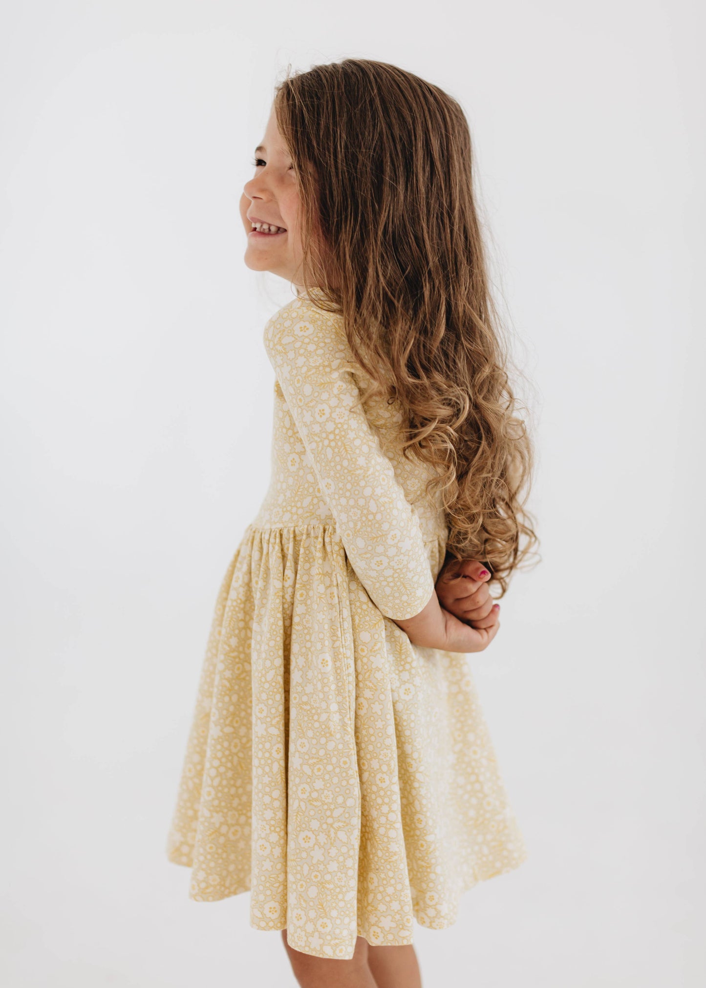3/4 sleeve twirl dress