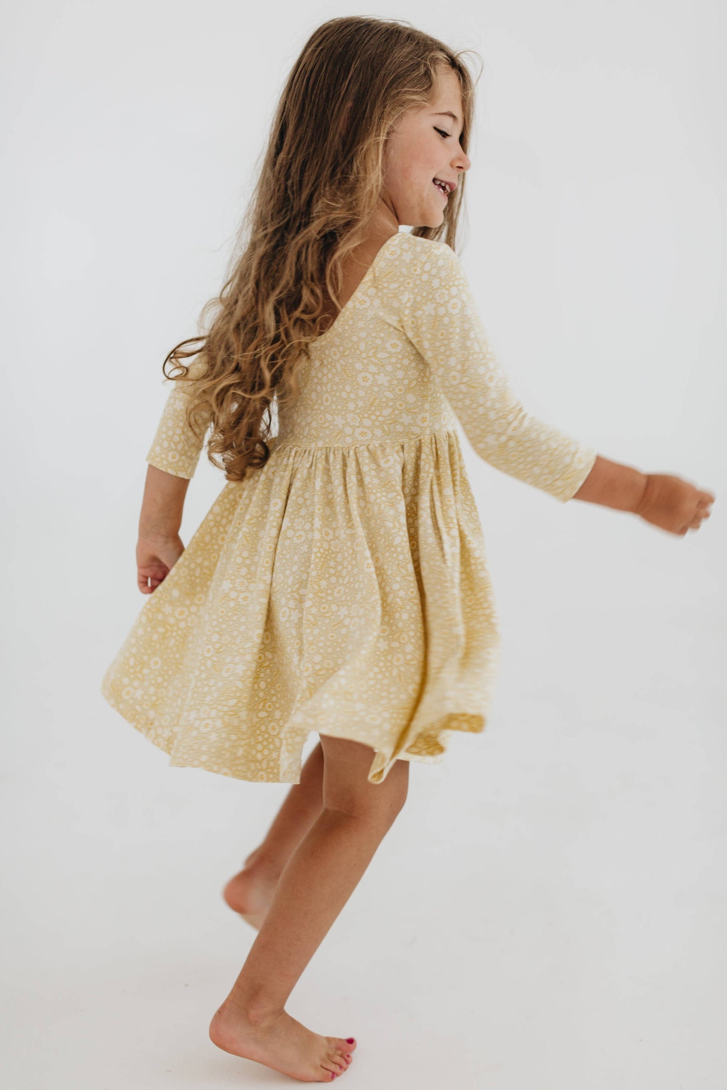 3/4 sleeve twirl dress