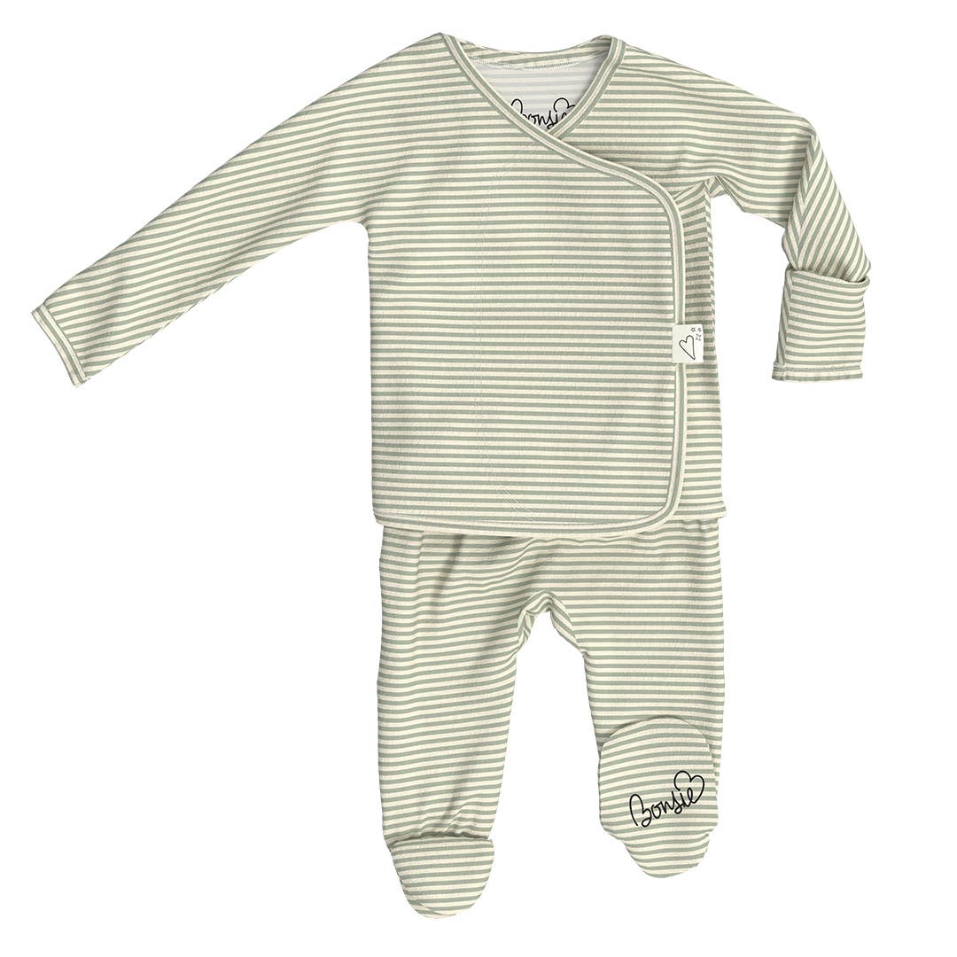 mint twist skin-to-skin footie
