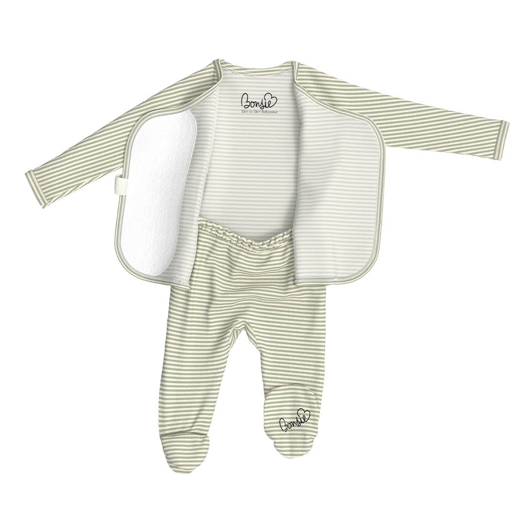 mint twist skin-to-skin footie