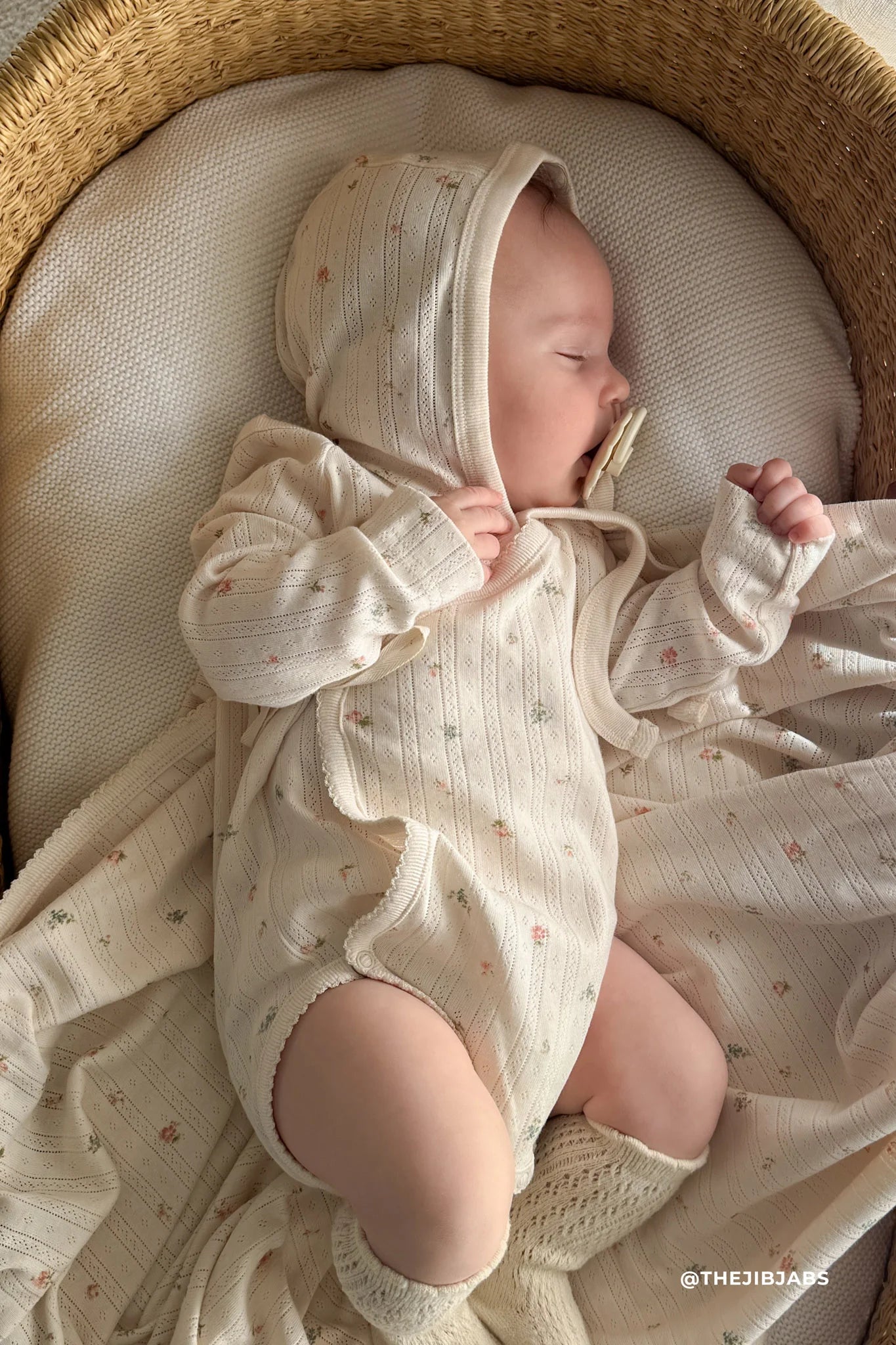 pointelle bonnet + body suit