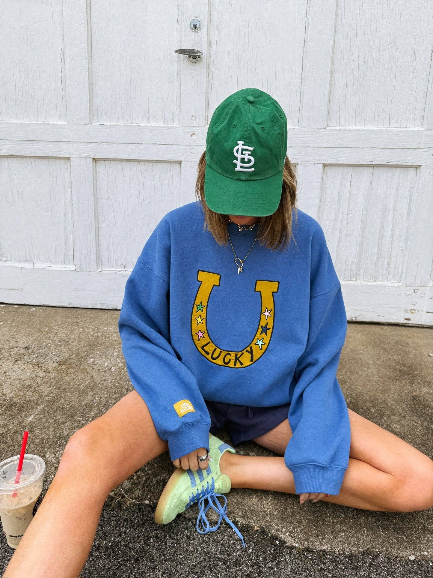 lucky you embroidered sweatshirt