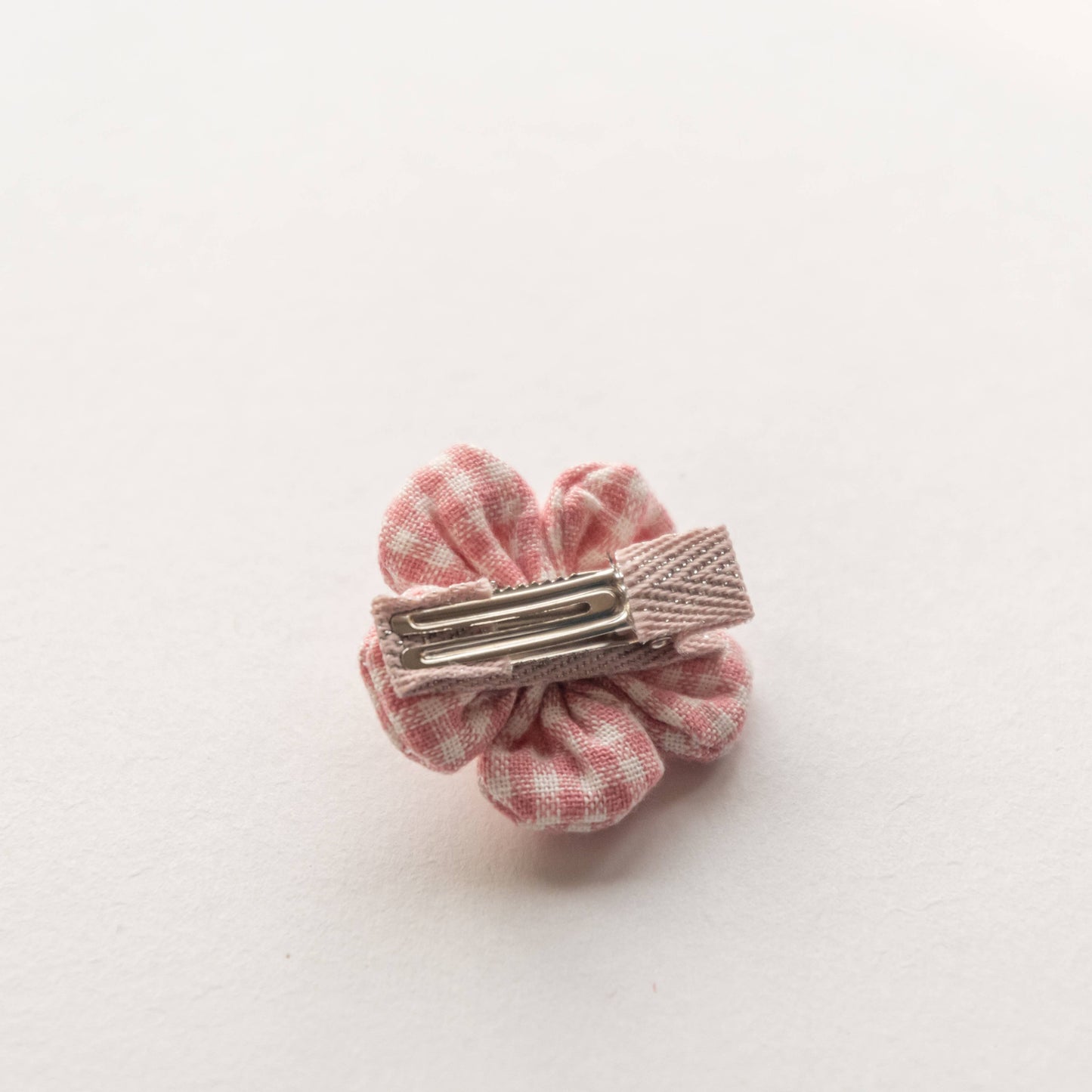 gingham flower hair clips