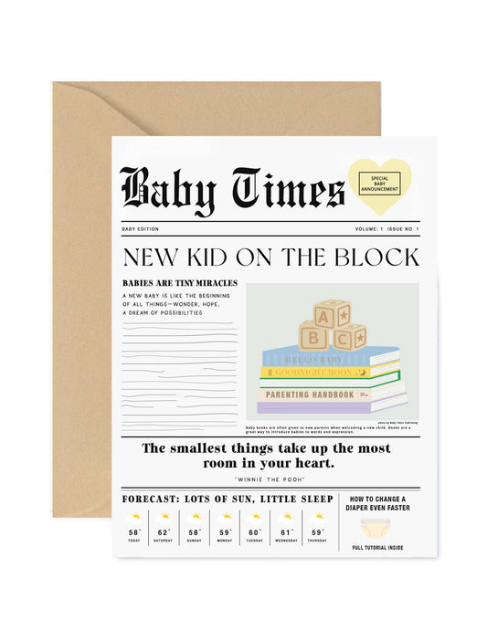 baby times greeting card