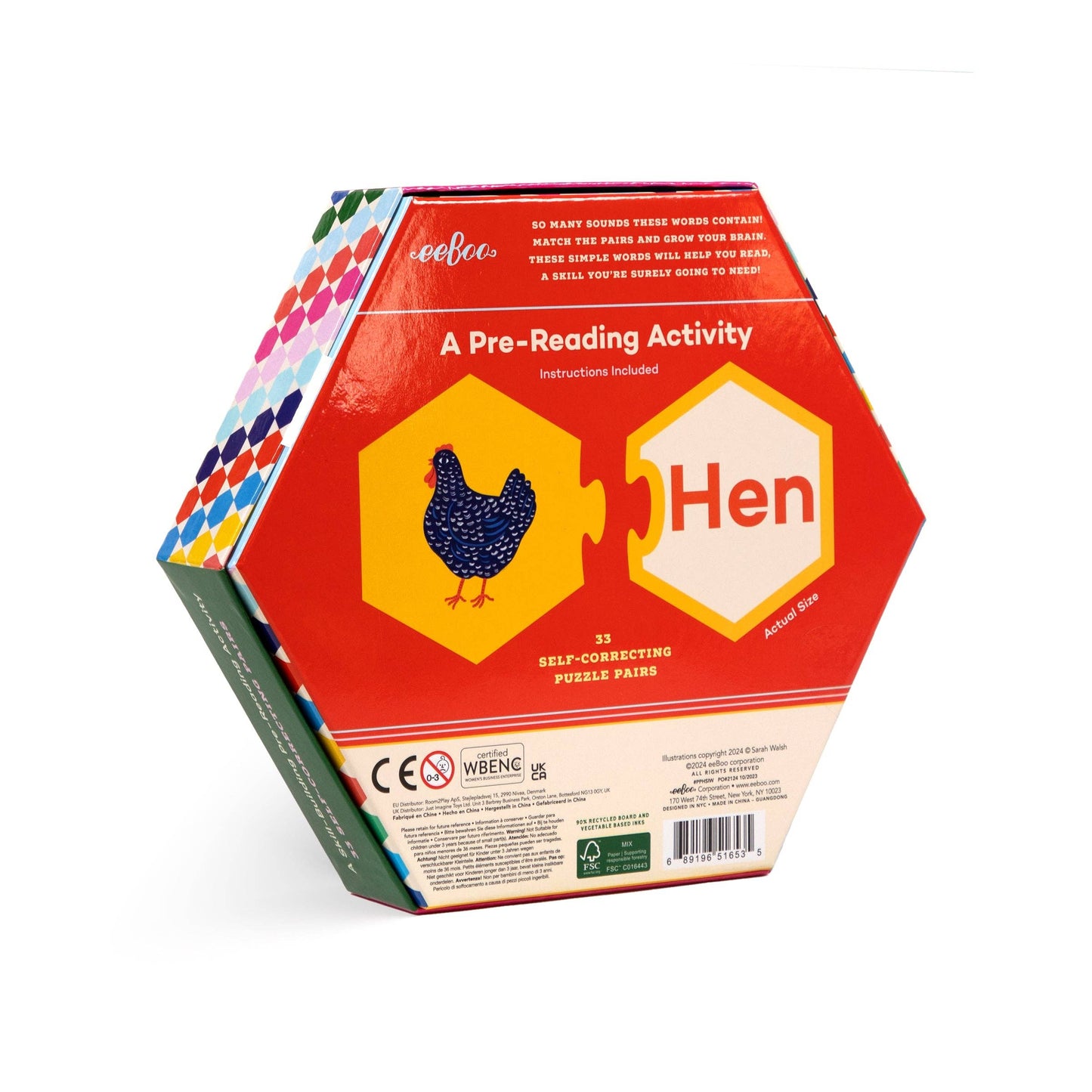 simple words hexagon puzzle pairs
