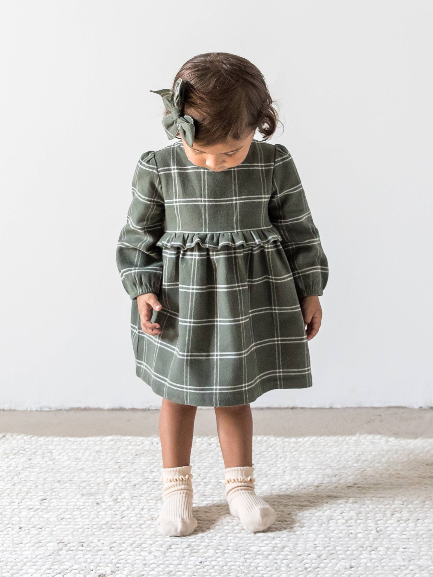 baby and kids sydney flannel ruffle dress