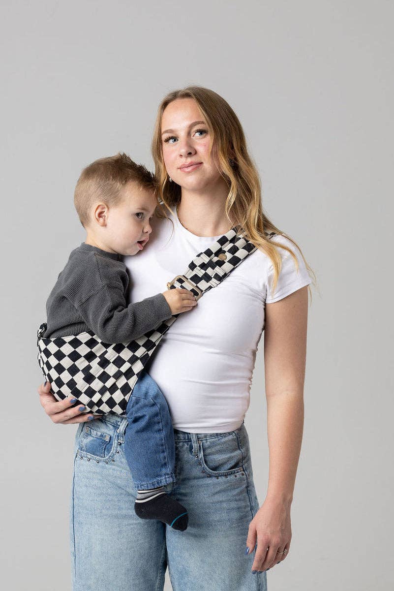 the monarch toddler sling - ebony check