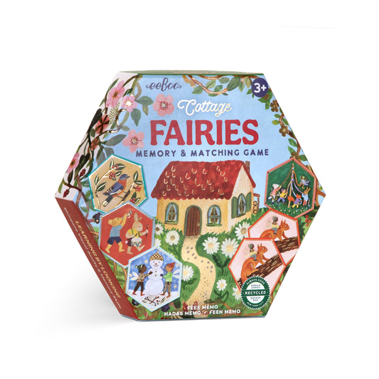 cottage fairies hexagon memory & matching game