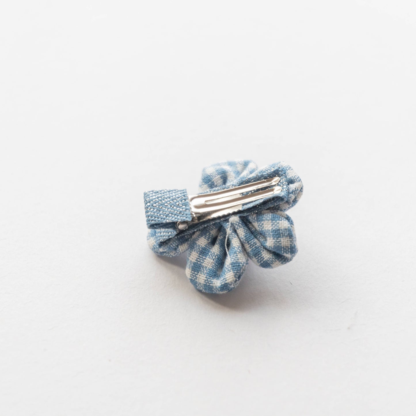 gingham flower hair clips