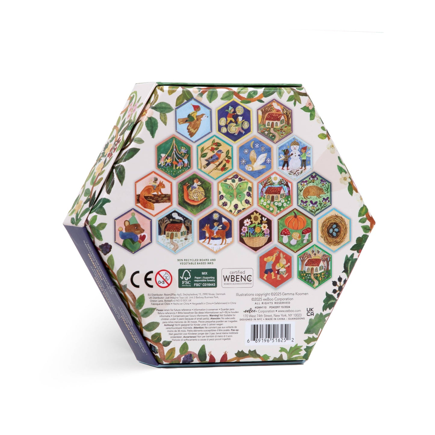 cottage fairies hexagon memory & matching game