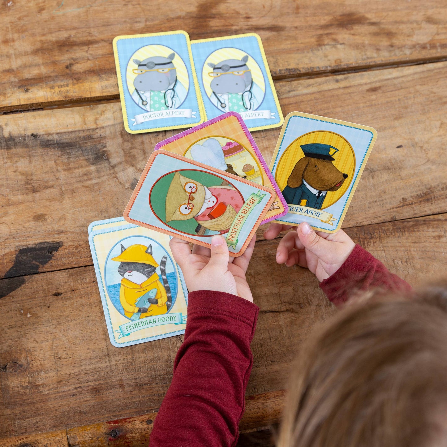 animal old maid playing cards