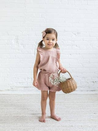 muslin ruffle tank