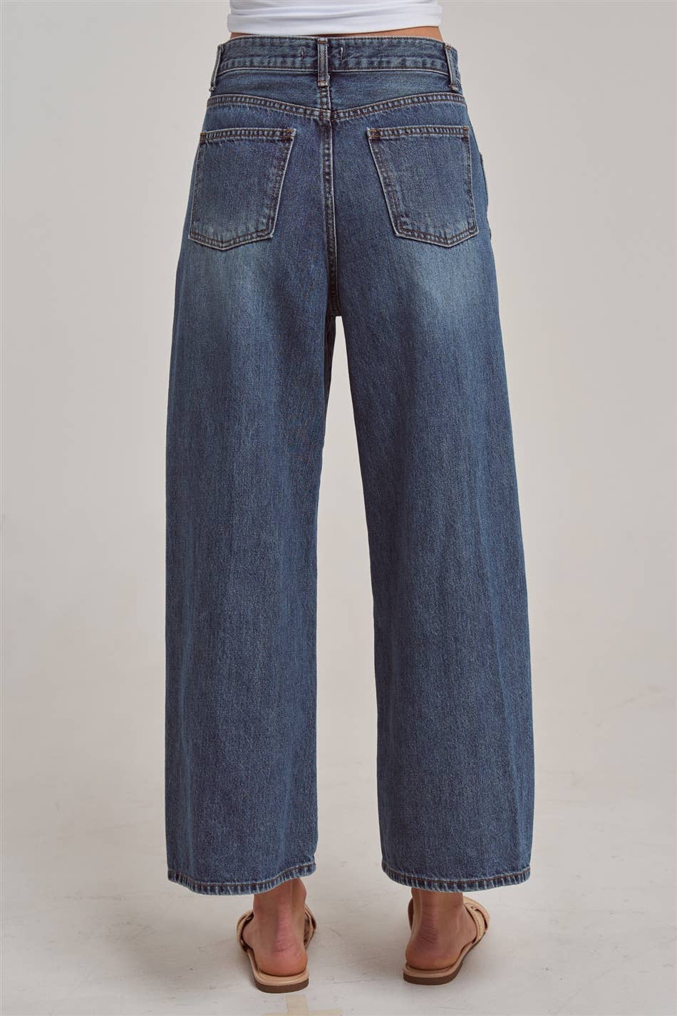 high rise wide leg jeans