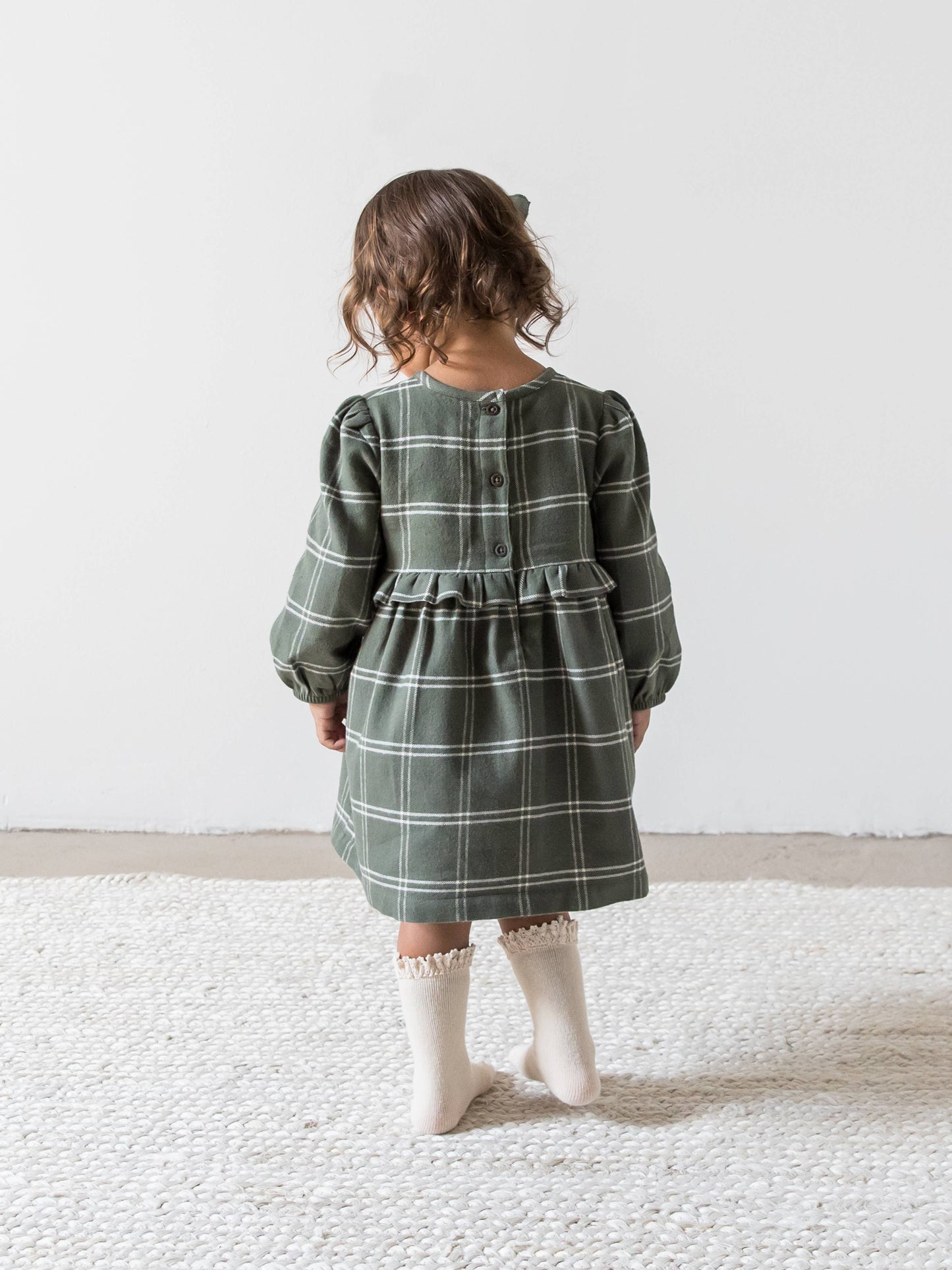 baby and kids sydney flannel ruffle dress