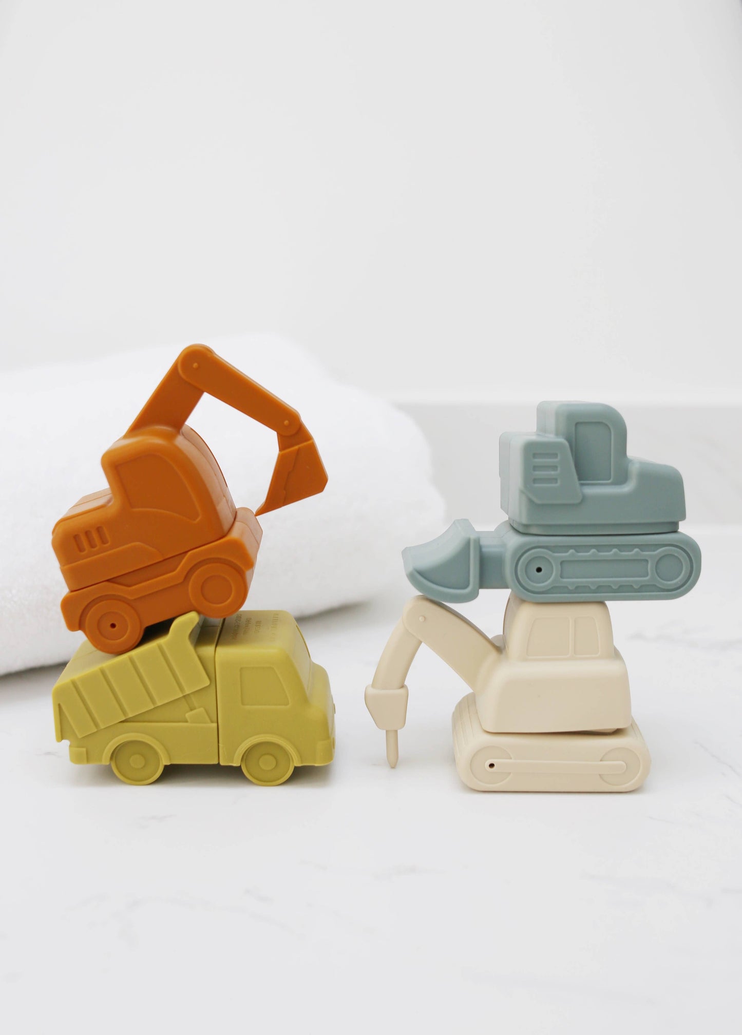 construction silicone bath toy set