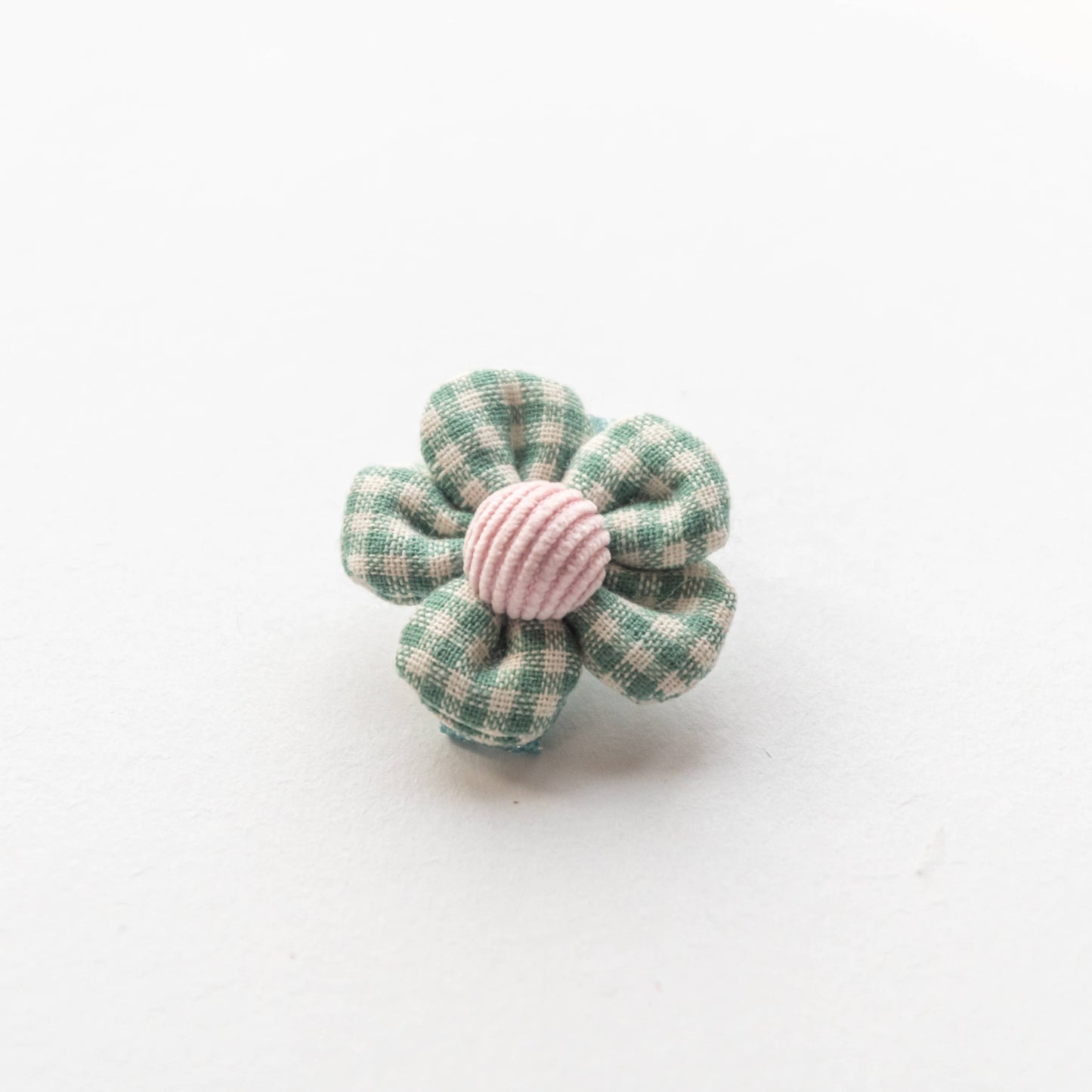 gingham flower hair clips