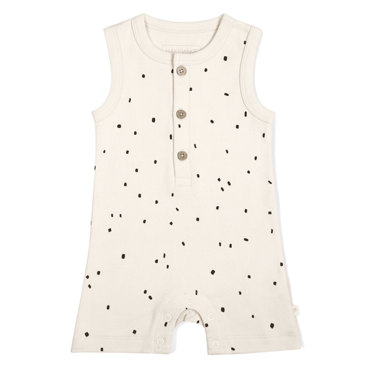 pixie dot sleeveless short romper