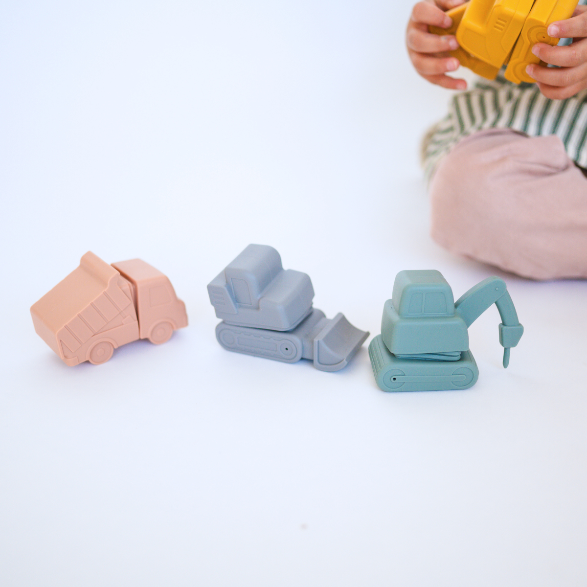 construction mold free bath toy set