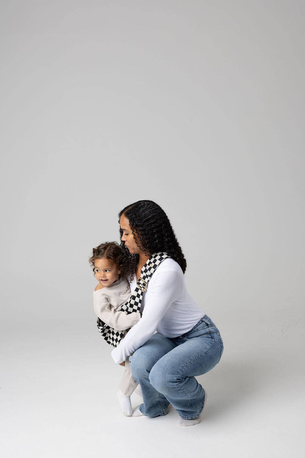 the monarch toddler sling - ebony check