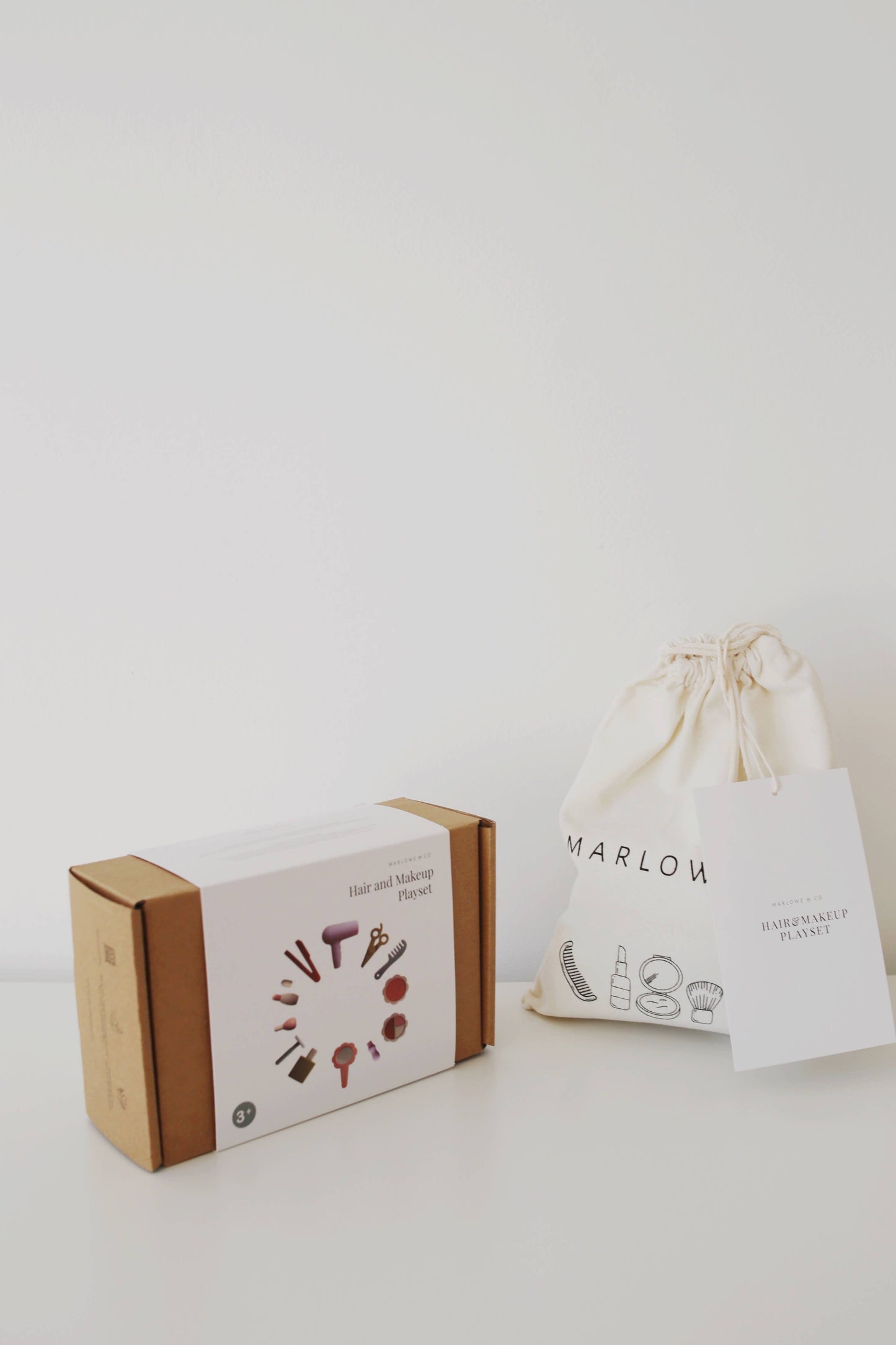 silicone hair and makeup play set