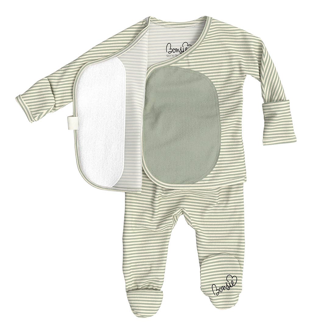 mint twist skin-to-skin footie