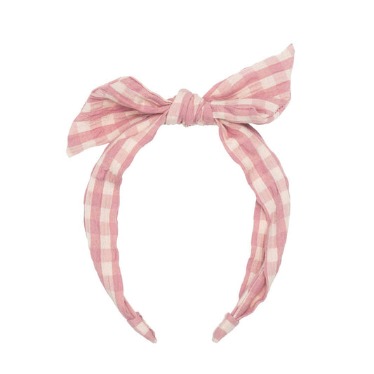 taylor gingham tie headband