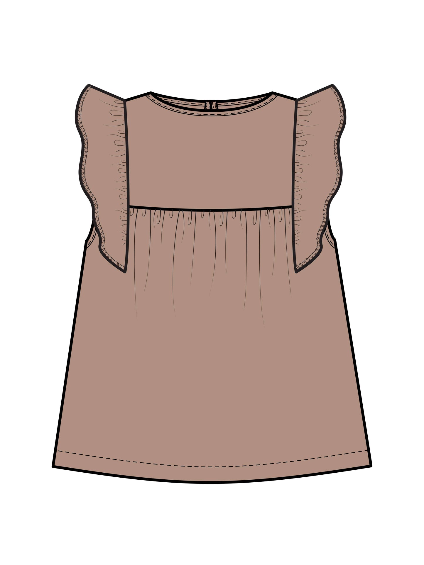 muslin ruffle tank