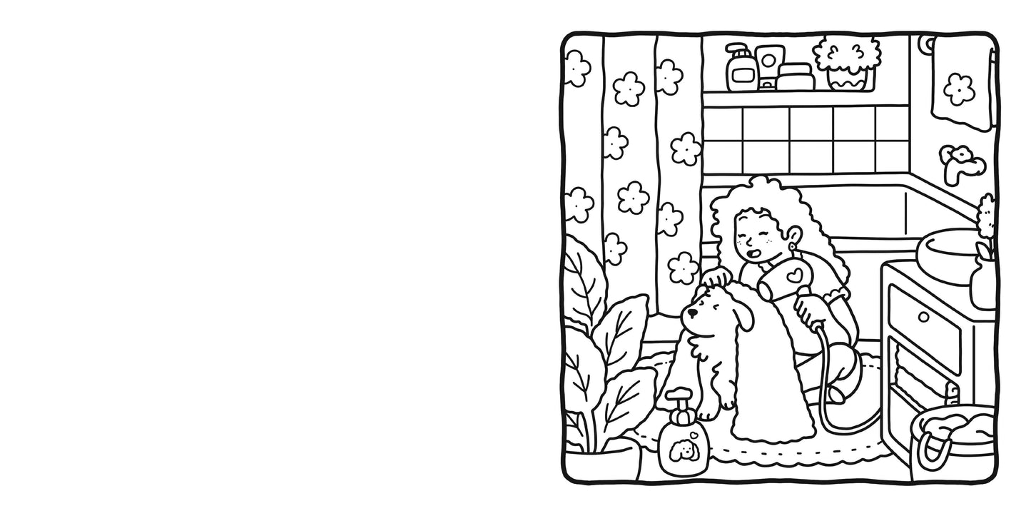 girl moments: cute & comfy coloring book