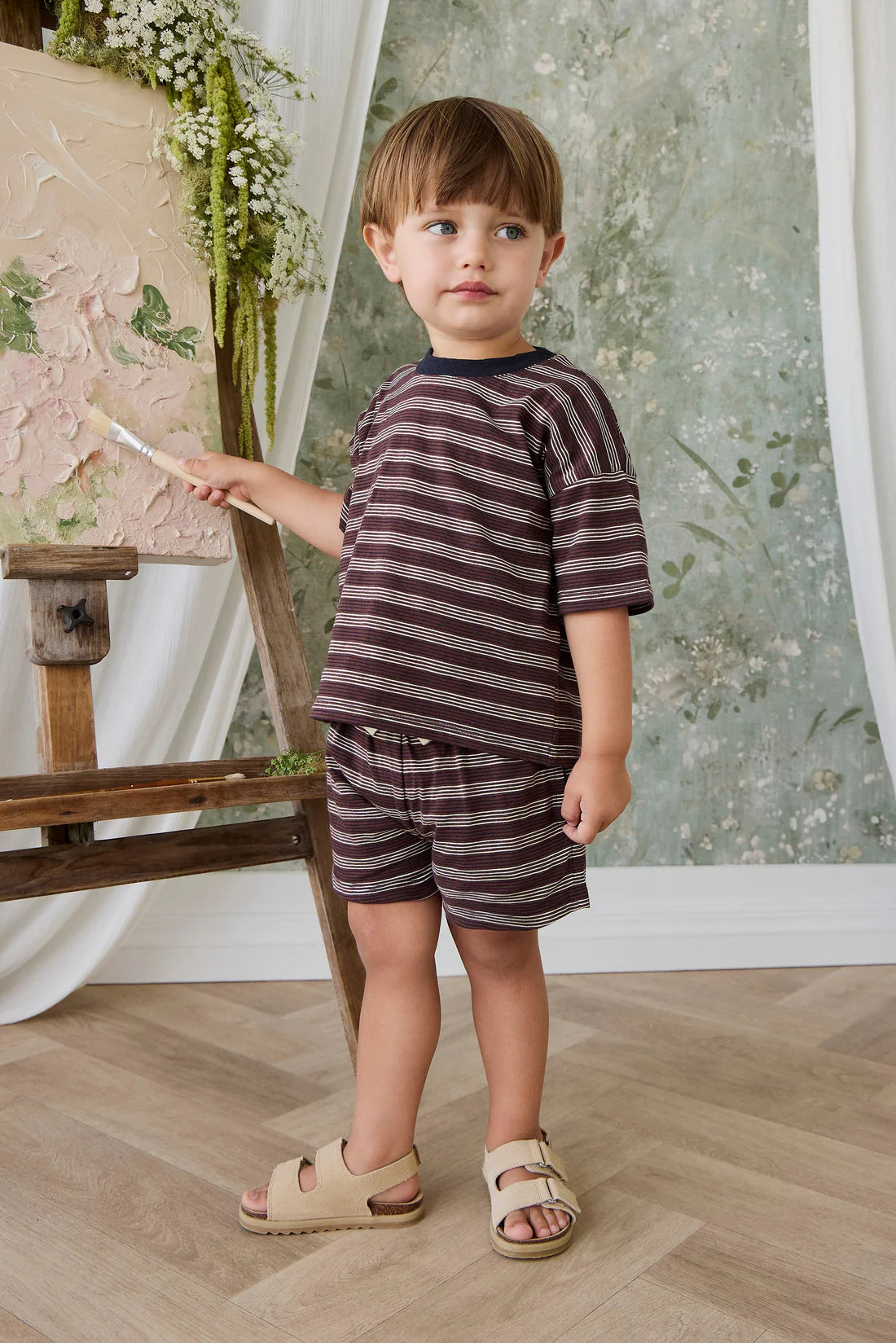 slub cotton iver short