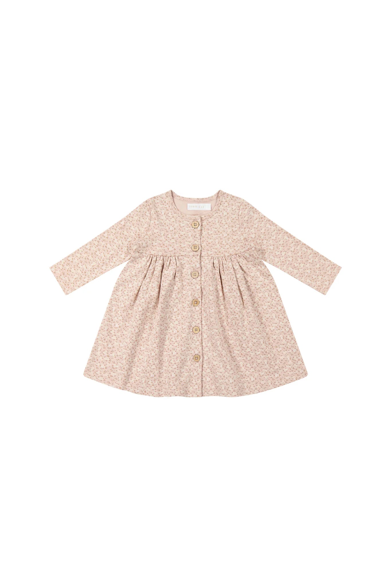 Organic Cotton Poppy Dress - Rosalie Field Rose Dust