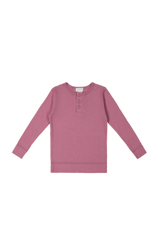 Organic Cotton Modal Long Sleeve Henley