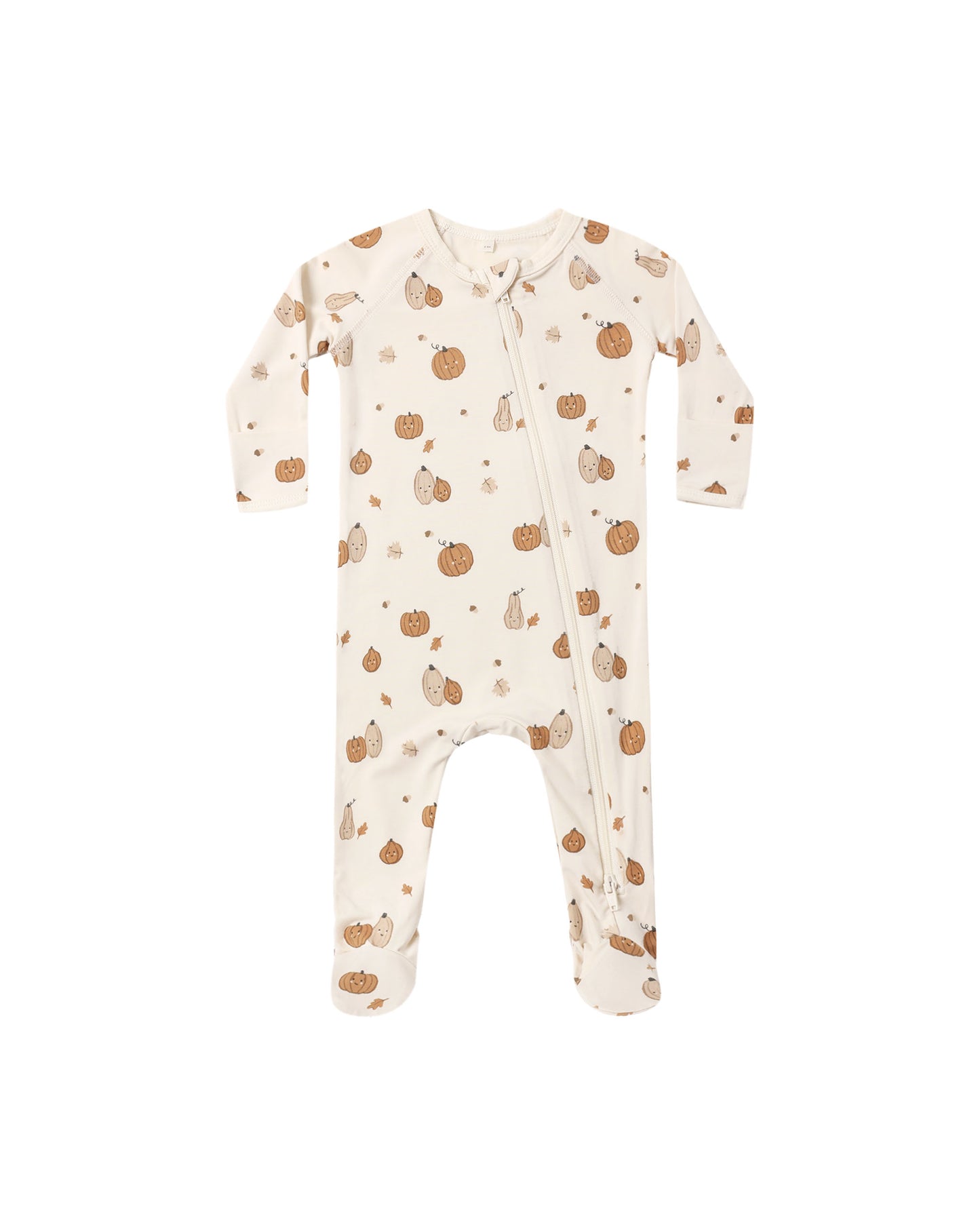 halloween bamboo zip footie