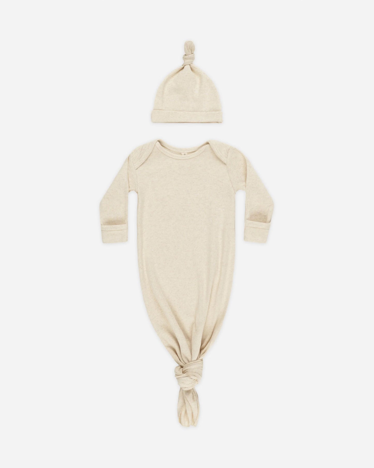 knotted baby gown + hat