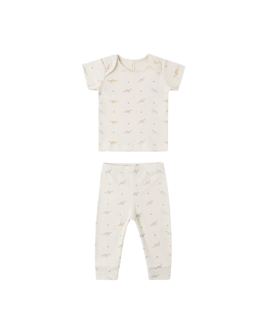 ribbed short sleeve + legging set
