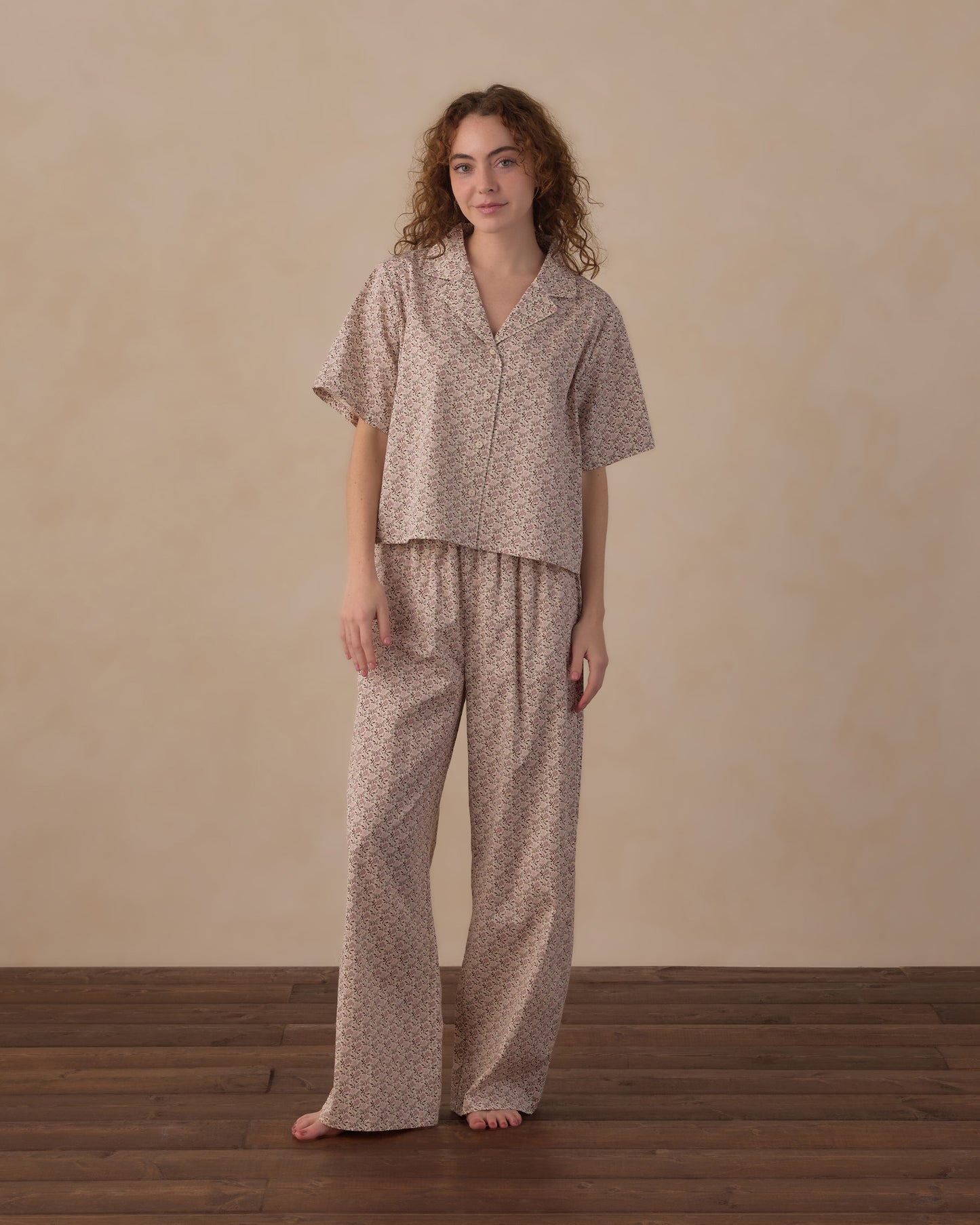 women's woven pajama set