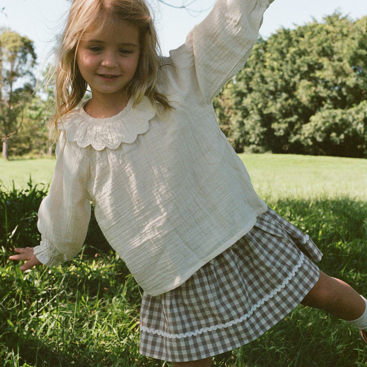 ruffle cameron blouse