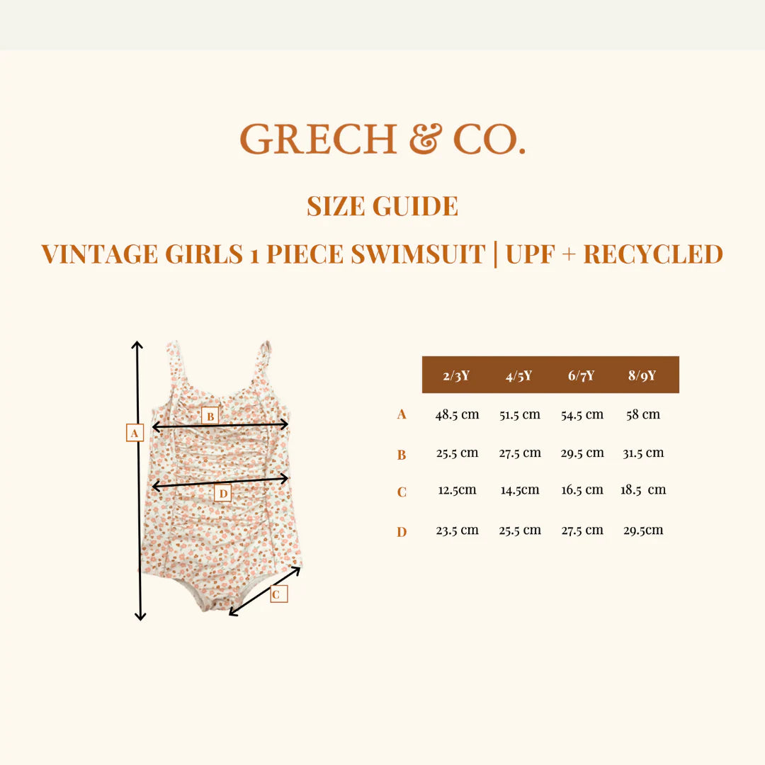 vintage girls 1 piece swimsuit