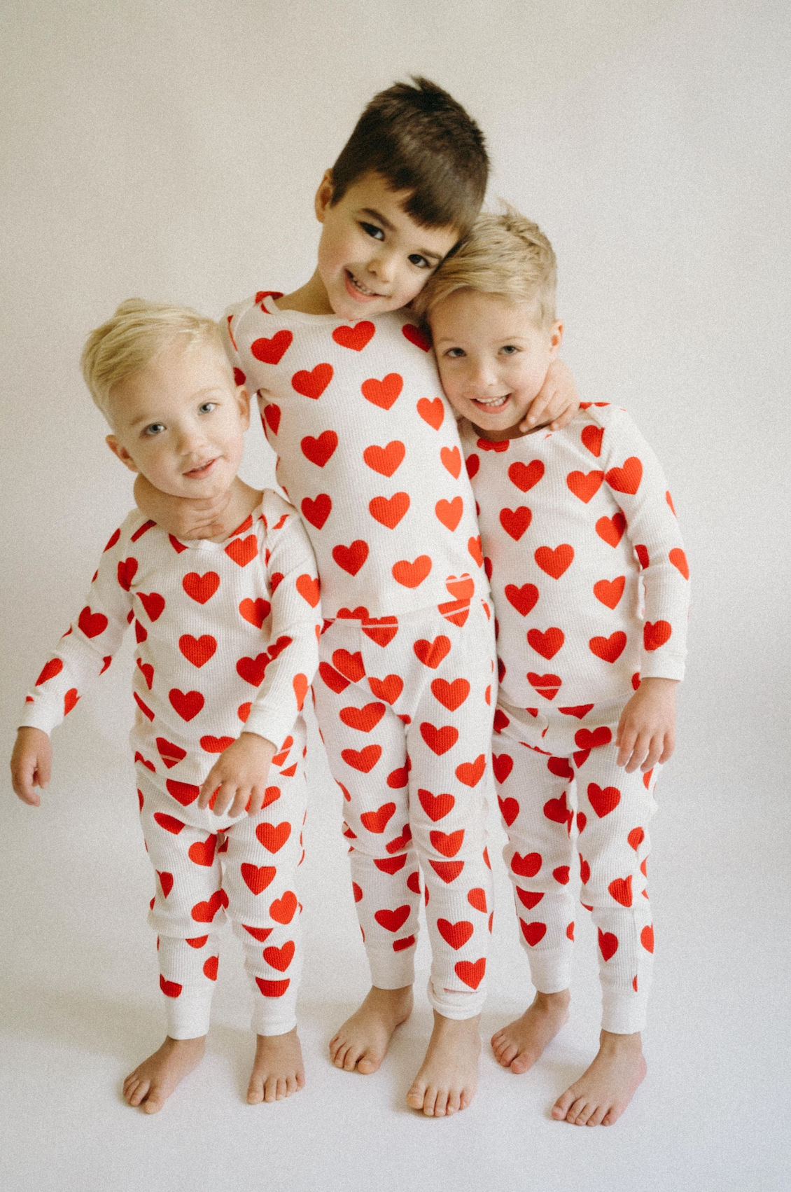 red heart waffle 2-piece set