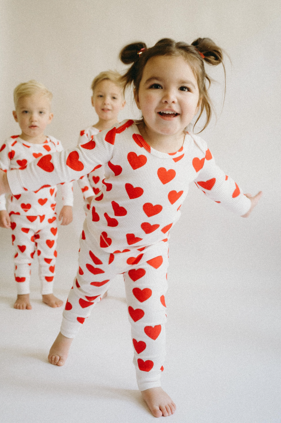 red heart waffle 2-piece set