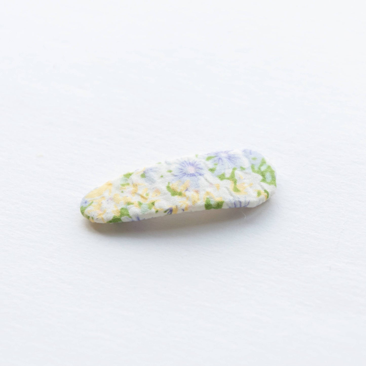 embroidered hair snap clips - sage and flower