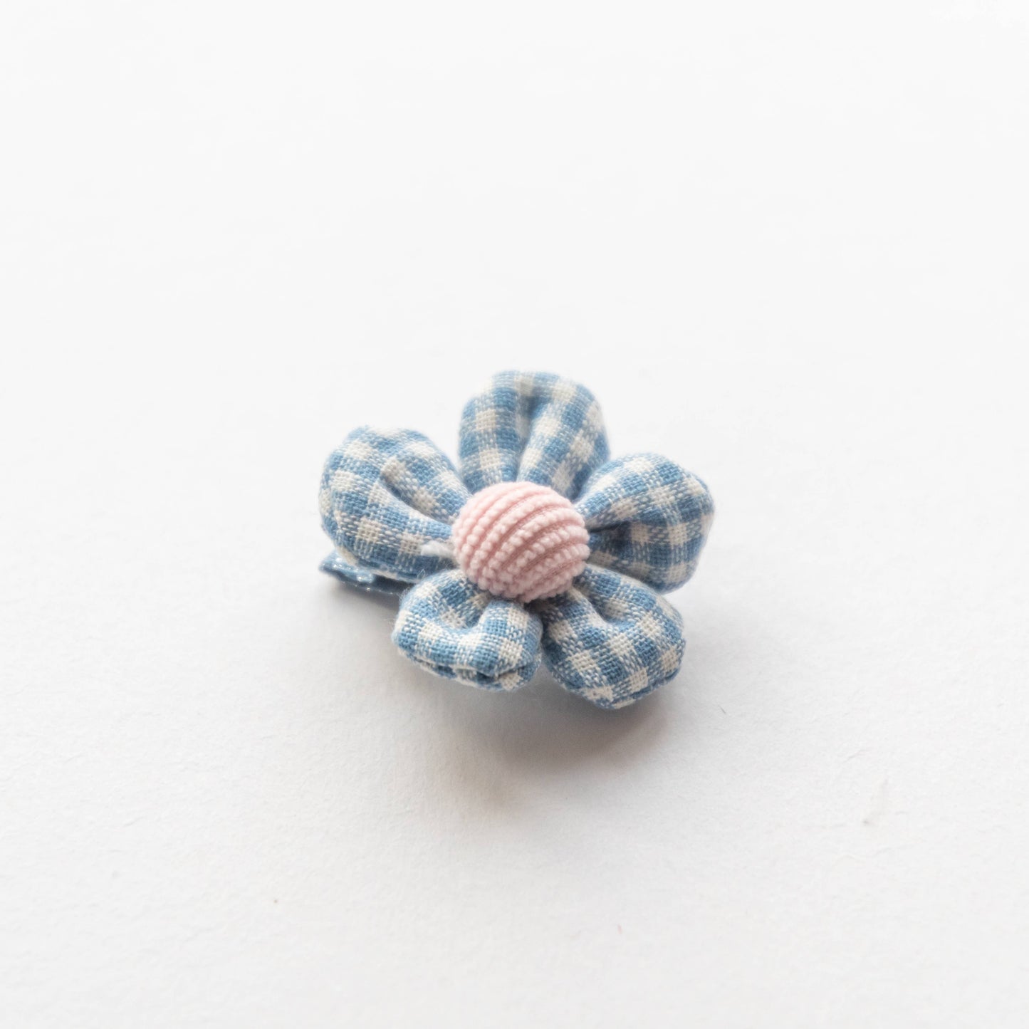 gingham flower hair clips