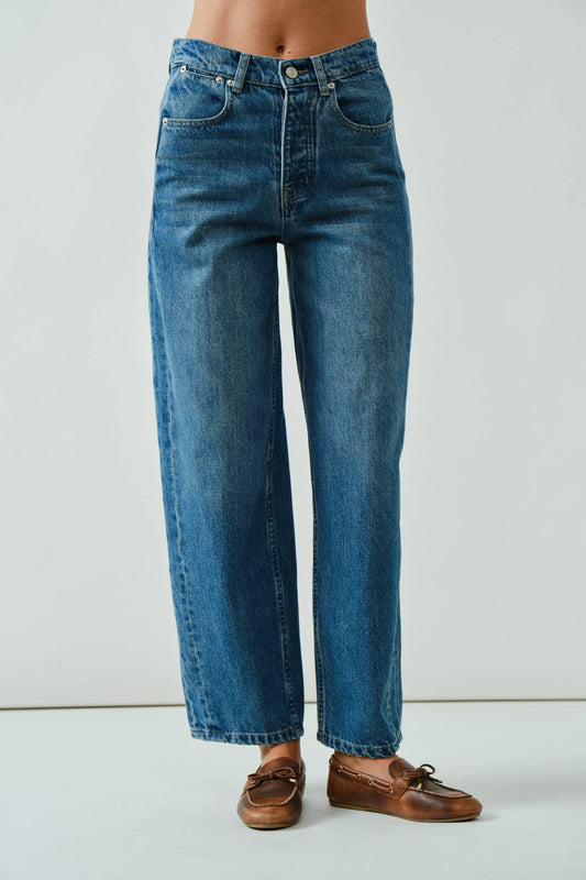 comfy slim semi barrrel pants