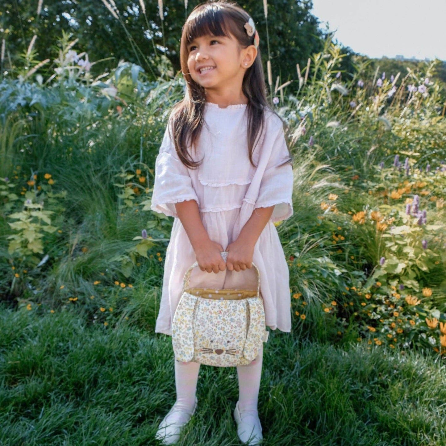 petal bunny bucket bag